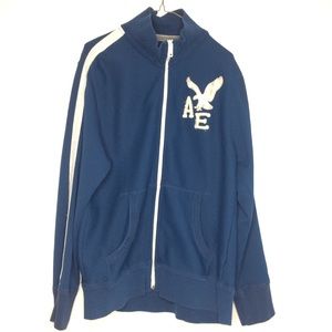 American Eagle blue zip up sweatshirt